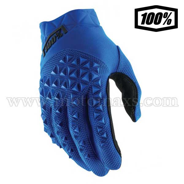 Guantes Cross 100% "Airmatic" Azules-Negros.