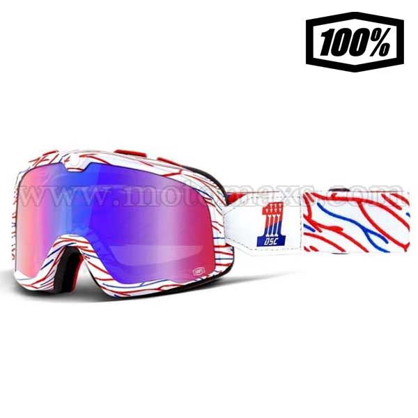 Gafas Cross 100% "Death Spray Customs" Rojas.