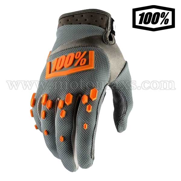 Guantes Cross 100% "Airmatic" Grises.