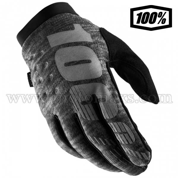 Guantes Cross 100% "Brisker" Grises.