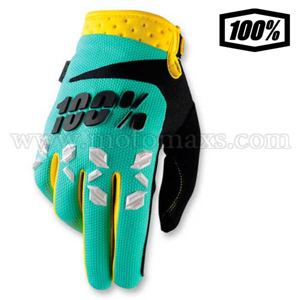 Guantes Cross 100% "Airmatic" Menta.