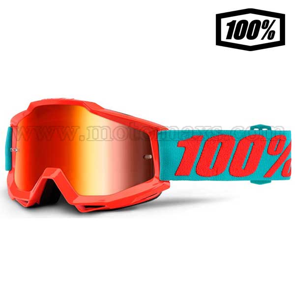 Gafas Cross 100% "Passion" Rojas.