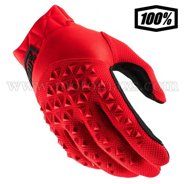 Guantes Cross 100% "Airmatic" Rojos-Negros.