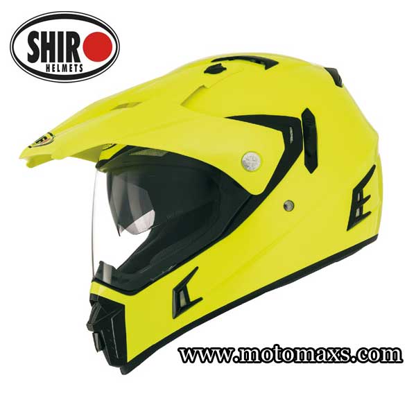 Casco Cross SHIRO MX-311 TOURISM Amarillo Fluor