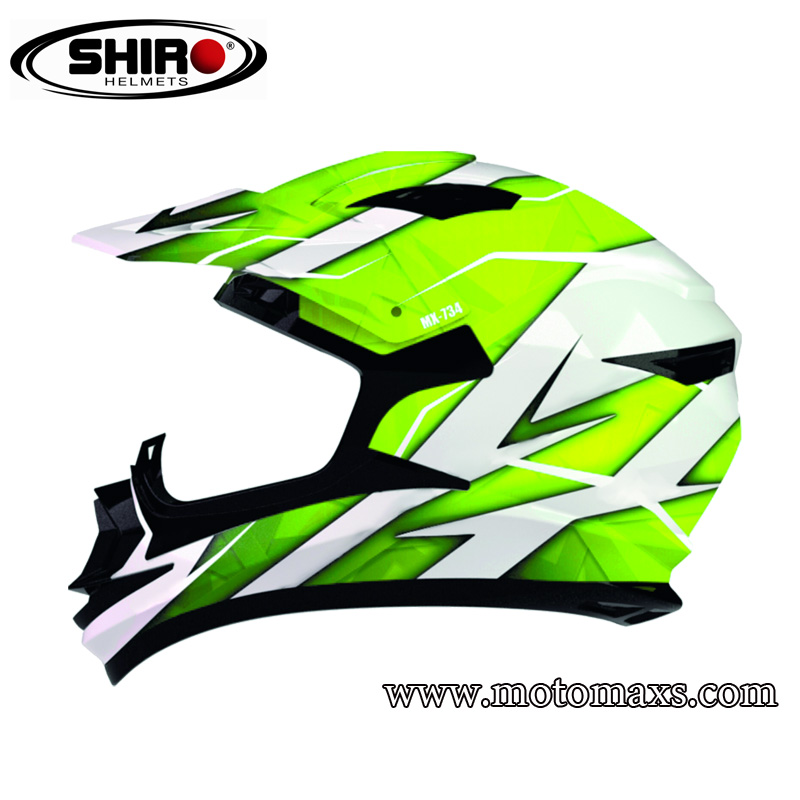 Casco Shiro Cross MX-734 TROY Amarillo