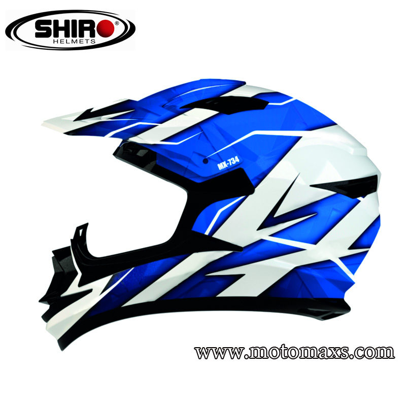 Casco Shiro Cross MX-734 TROY Azul