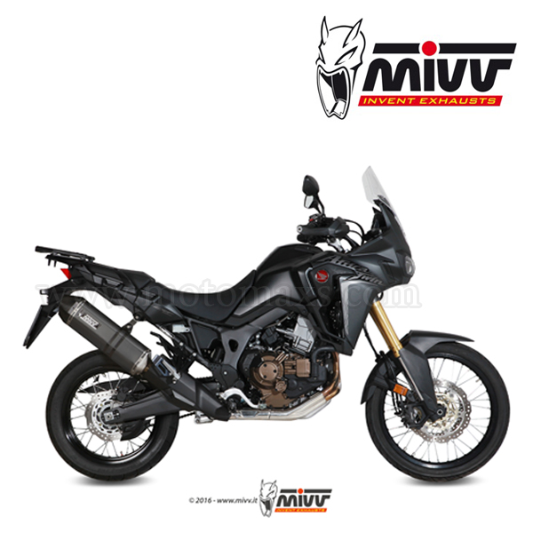 Escape MIVV "Speed Edge Black" Slip-On (Acero)Africa Twin(HOM.)