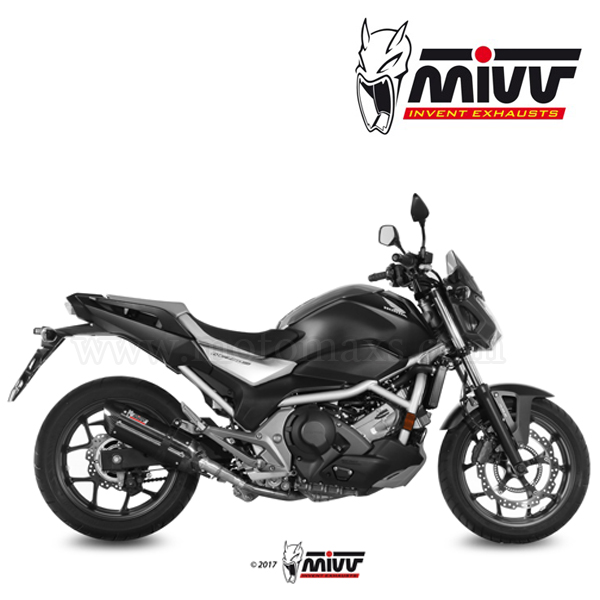 Escape MIVV "Suono Black" Slip-On (Acero) Integra 750 (HOM.)