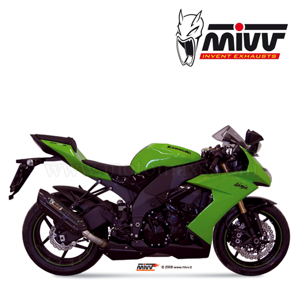 Escape MIVV "Suono Black" Slip-On (Acero) Ninja ZX-10 R (HOM.)