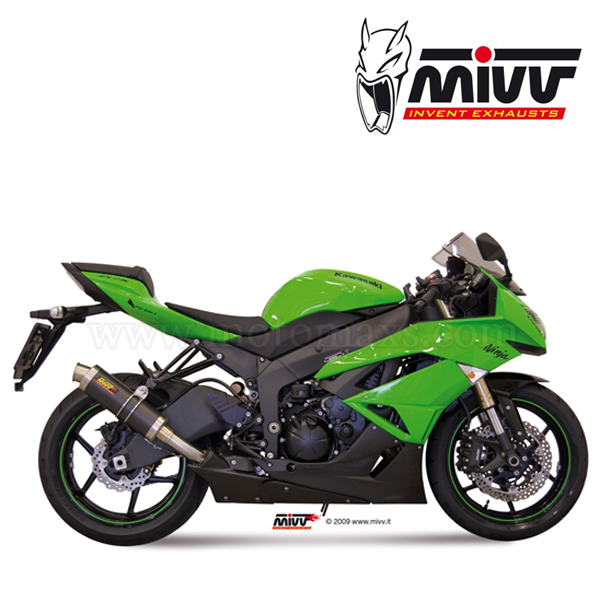 Escape MIVV "GP" Slip-On (Carbono) Kawasaki Ninja ZX-6 R (HOM.)