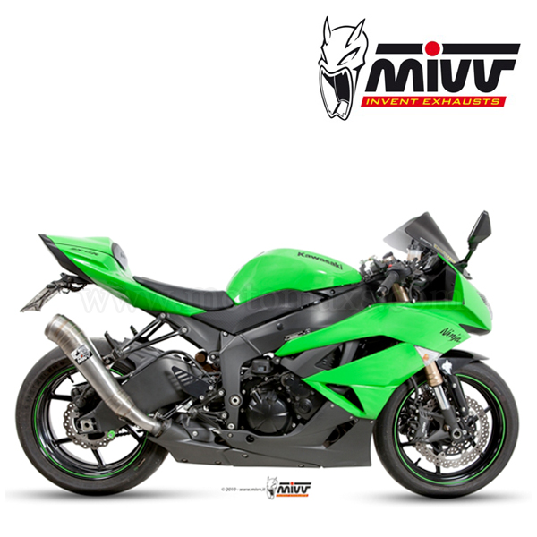 Escape MIVV "Ghibli" Slip-On (Acero) Ninja ZX-6 R (HOM.)