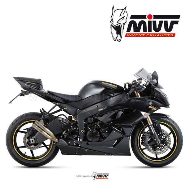 Escape MIVV "Double Gun" Slip-On (Titanio) Kawasaki Ninja ZX-6 R