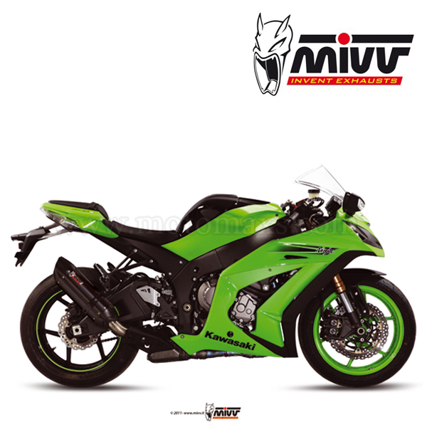 Escape MIVV "Suono Black" Slip-On (Acero) Ninja ZX-10 R (HOM.)
