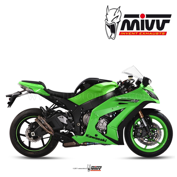Escape MIVV "Double Gun" Slip-On (Titanio) Ninja ZX-10 R (HOM.)