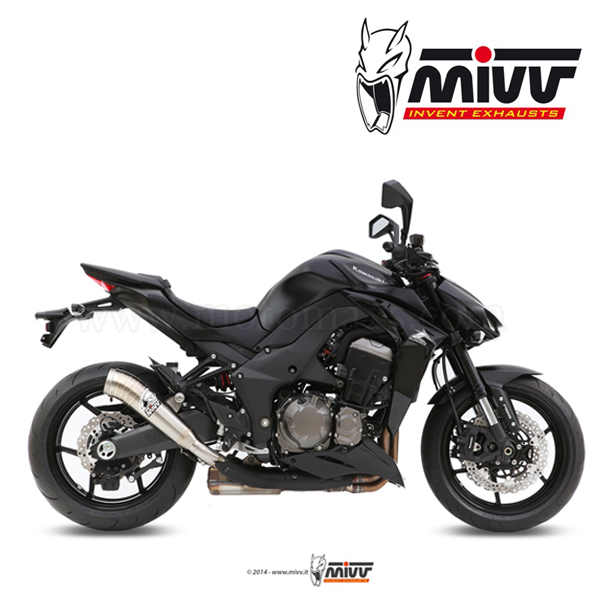 Escape MIVV "Ghibli" Slip-On (Acero) Kawasaki Z 1000 (HOM.)