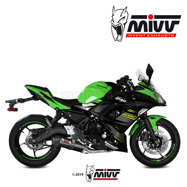 Escape Completo MIVV "Oval" (Carbono) Kawasaki Ninja 650 R