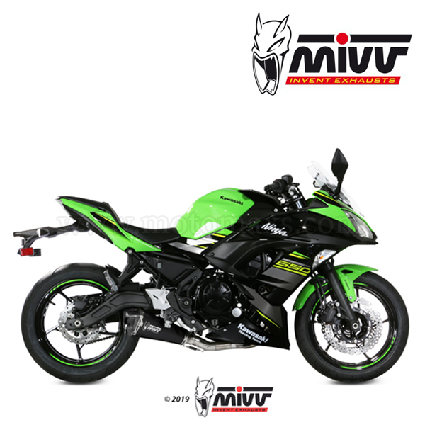 Escape Completo MIVV "Delta Race Black" (Acero) Kawasaki Z 650