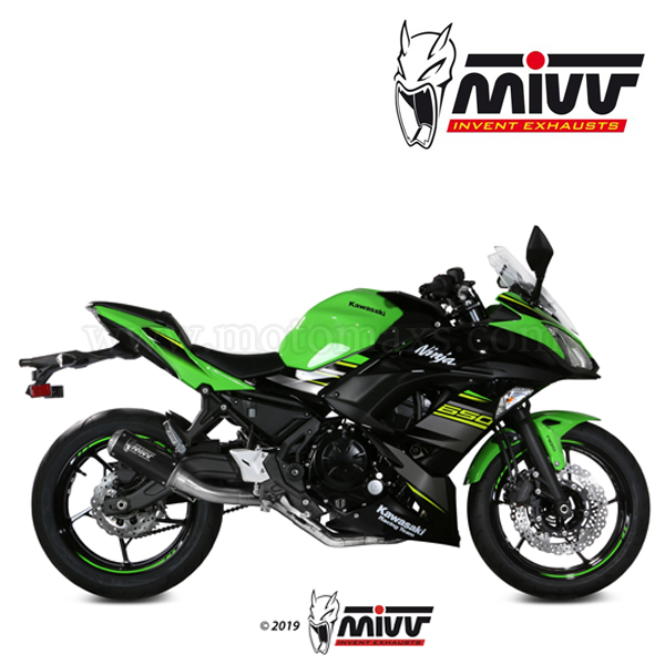 Escape Completo MIVV "MK3 Black" (Acero Negro) Kawasaki Z 650