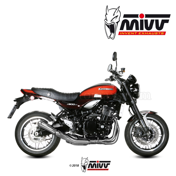 Escape MIVV "Ghibli S" Slip-On (Acero) Kawasaki Z 900 RS (HOM.)