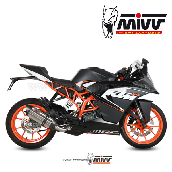 Escape Completo MIVV "Suono" (Acero) KTM RC 125 (HOM.)