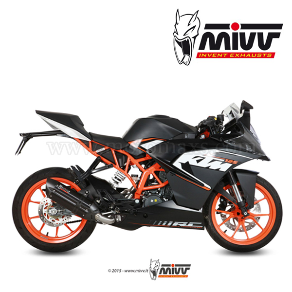 Escape Completo MIVV "Suono Black" (Acero) KTM RC 125 (HOM.)