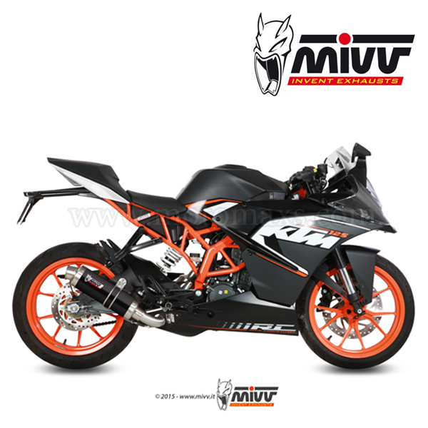 Escape Completo MIVV "GP Black" (Acero) KTM RC 125 (HOM.)