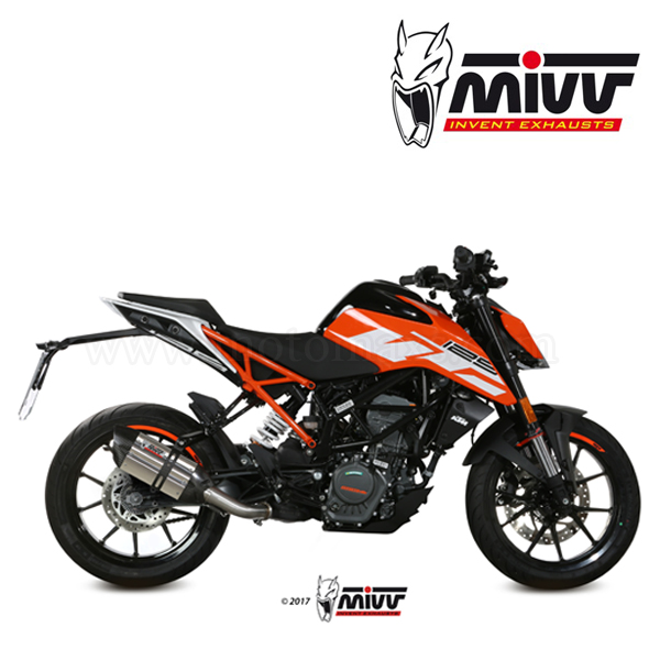 Escape MIVV "Suono" Slip-On (Acero) KTM RC 125 (HOM.)