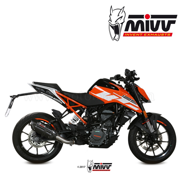 Escape MIVV "Suono Black" Slip-On (Acero) KTM RC 125 (HOM.)