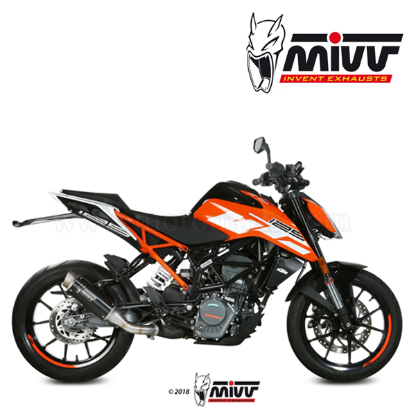 Escape MIVV "GP PRO Black" Slip-On (Acero) KTM RC 125 (HOM.)