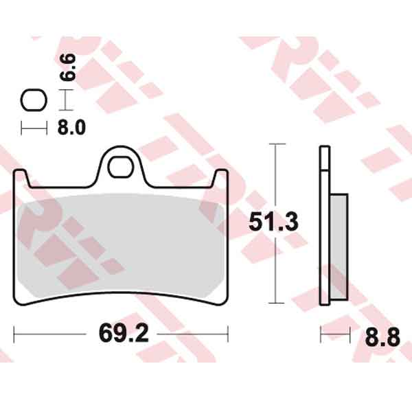 Pastillas Freno TRW MCB611SV Sinterizada