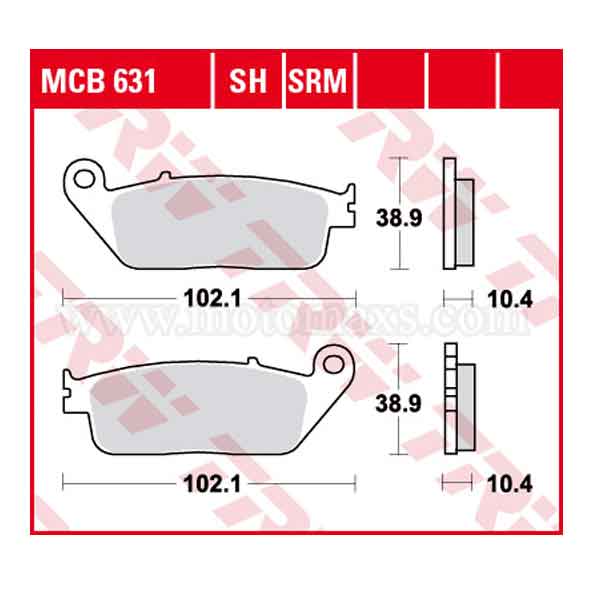 Pastilla Freno TRW MCB631SRM Sinterizada