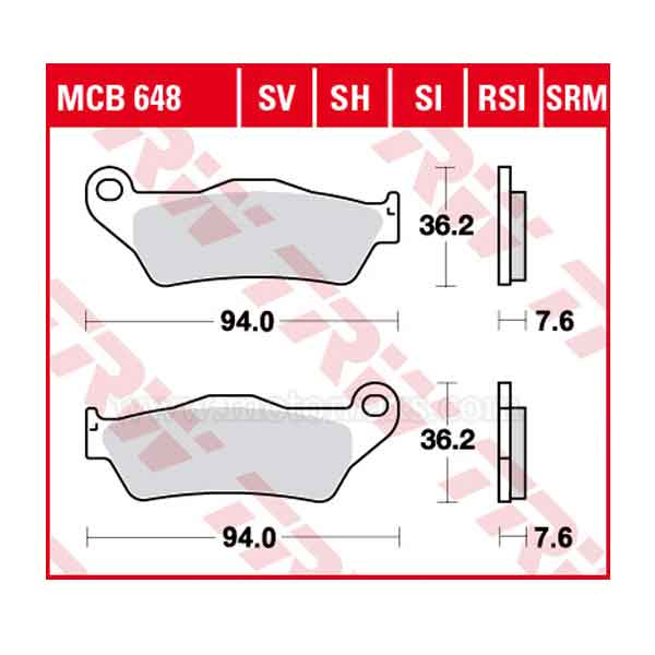 Pastillas Freno TRW MCB648SH Sinterizada