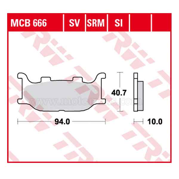Pastilla Freno TRW MCB666SRM Sinterizada