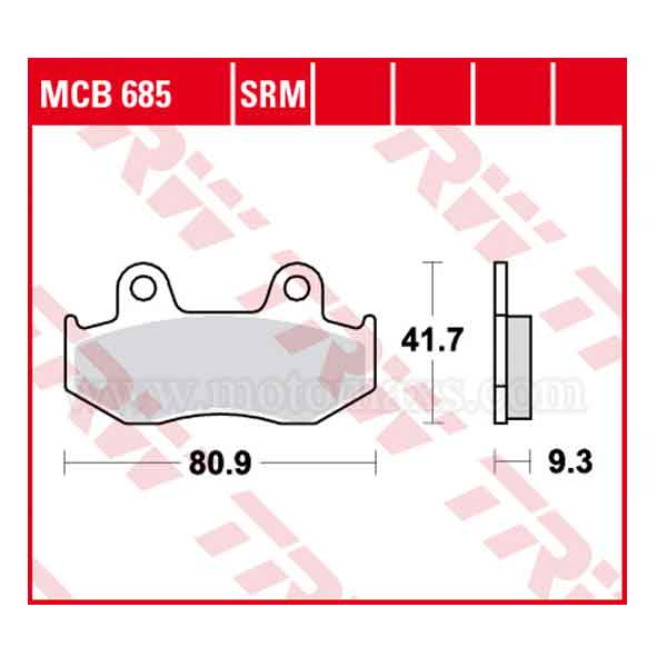 Pastilla Freno TRW MCB685 Orgánica