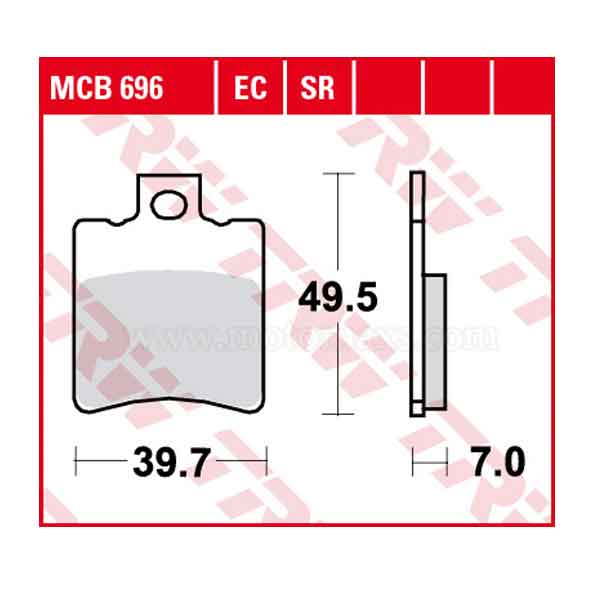Pastilla Freno TRW MCB696SR Sinterizada