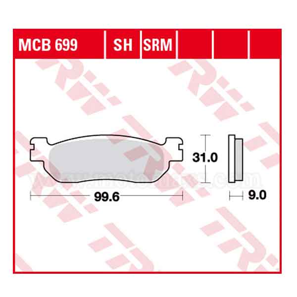 Pastilla Freno TRW MCB699SRM Sinterizada