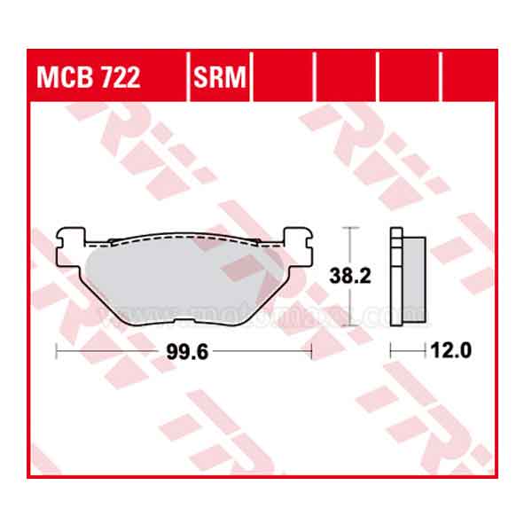 Pastilla Freno TRW MCB722SRM Sinterizada
