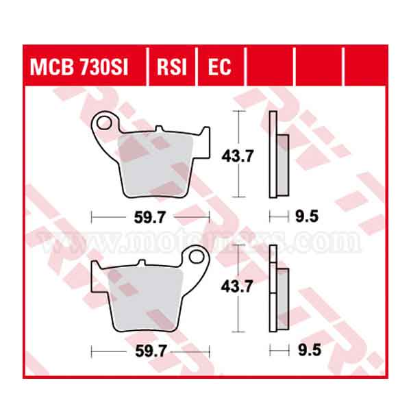 Pastillas Freno TRW MCB730EC Eco Orgánica