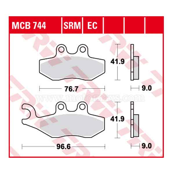Pastilla Freno TRW MCB744EC Eco Orgánica