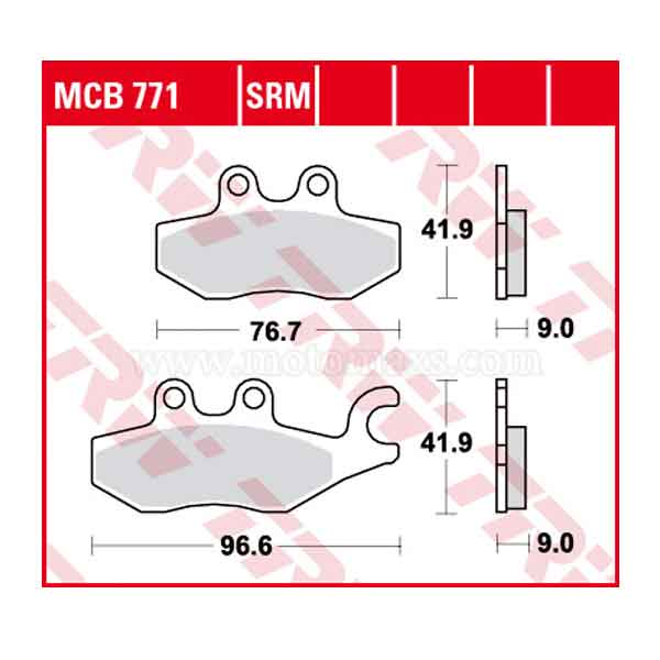Pastilla Freno TRW MCB771SRM Sinterizada