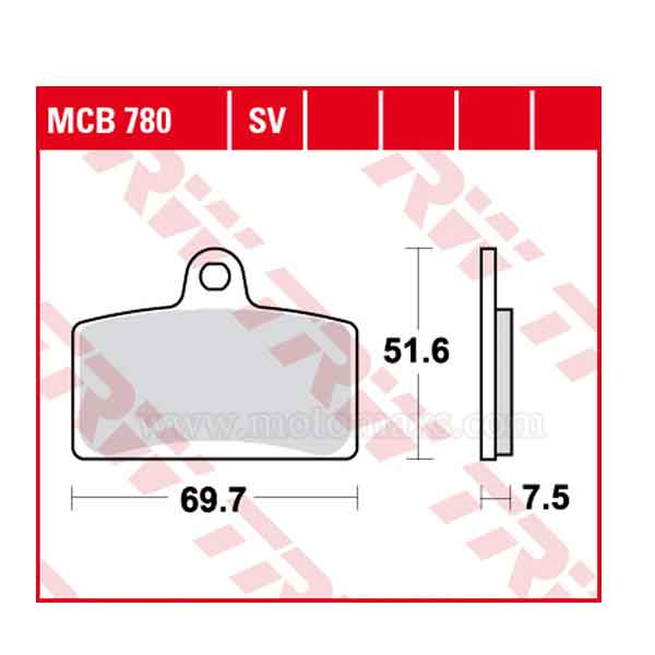 Pastillas Freno TRW MCB780SV Sinterizada