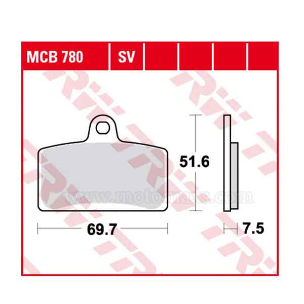 Pastillas Freno TRW MCB780 Orgánica