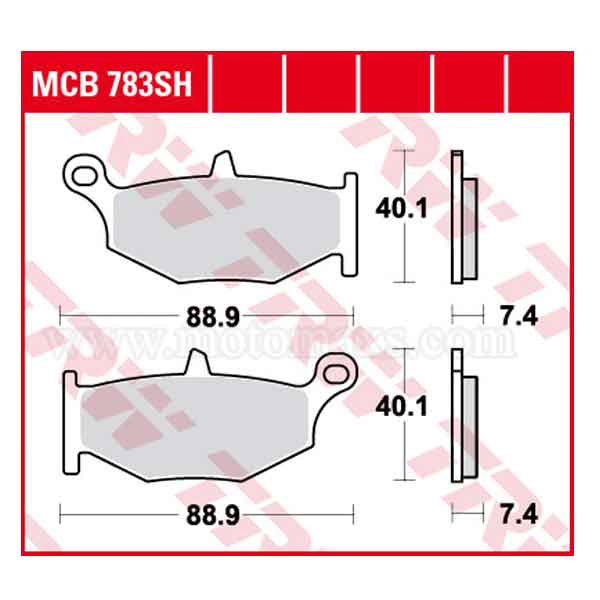 Pastilla Freno TRW MCB783SH Sinterizada
