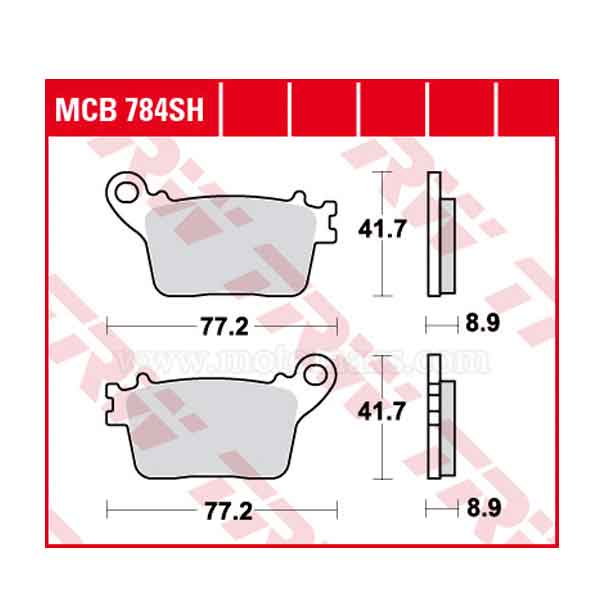 Pastilla Freno TRW MCB784SH Sinterizada