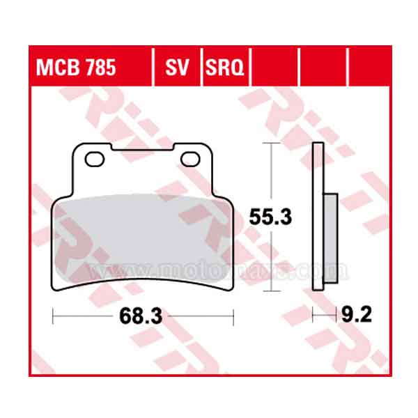 Pastillas Freno TRW MCB785SRQ Sinterizada