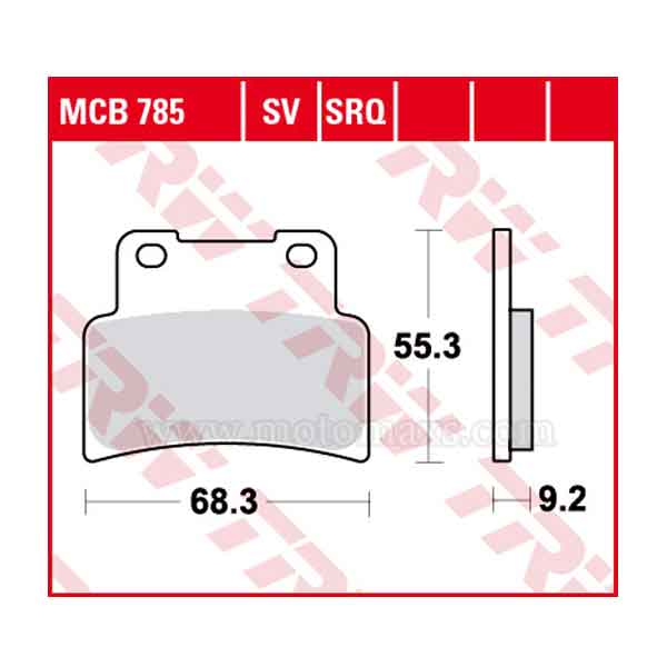 Pastillas Freno TRW MCB785SV Sinterizada