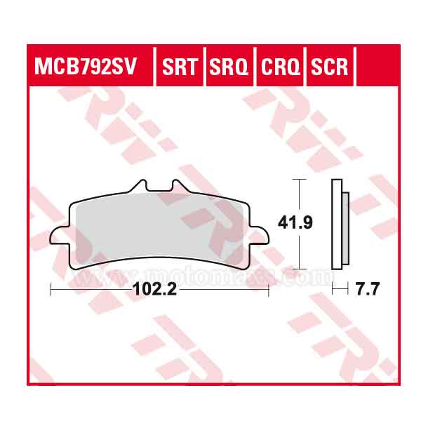 Pastillas Freno TRW MCB792CRQ Hyper-Carbono