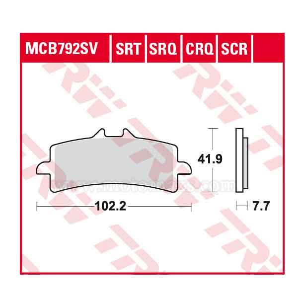Pastillas Freno TRW MCB792SRQ Sinterizada
