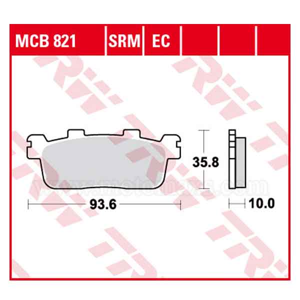 Pastilla Freno TRW MCB821 Orgánica