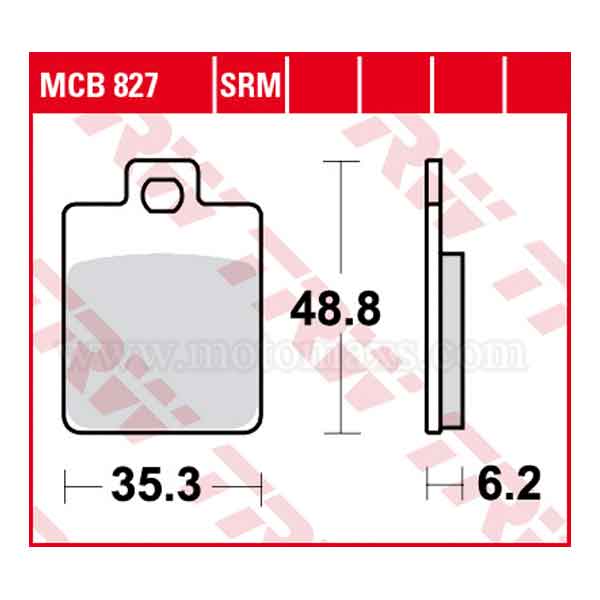 Pastilla Freno TRW MCB827SRM Sinterizada